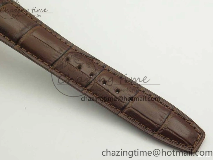 MIROTIME 0501 Portuguese Tourbillon IW5463 RG ZF Best Edition White Dial on Brown Leather Strap Stylish 7174